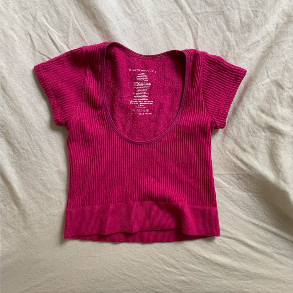 Pink Anthropologie Crop Top